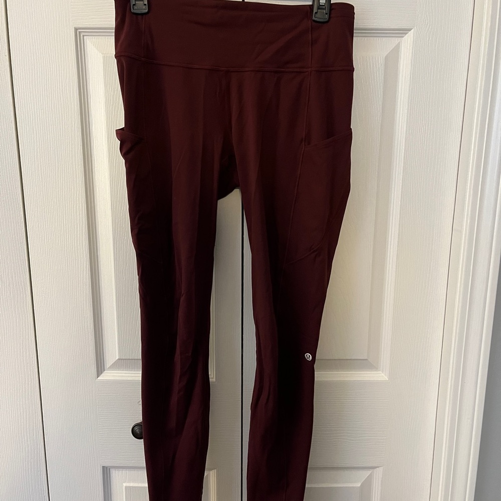 Lululemon Fast and Free tight size 8 maroon